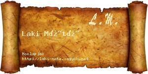 Laki Máté névjegykártya